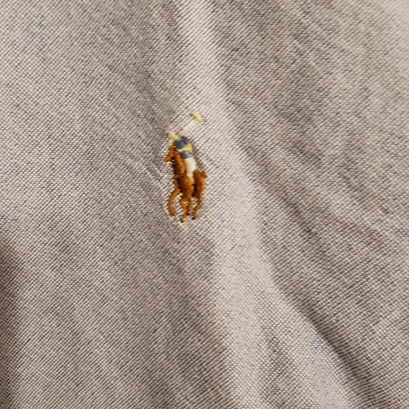 Ralph Lauren, Blue button-down dress shirt, long sleeve, Size 12 - Picture 3 of 15